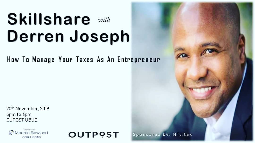 Skillshare with Derren Joseph: How To Manage Your Taxes As An Entrepreneur. Sponsored by HTJ.tax.