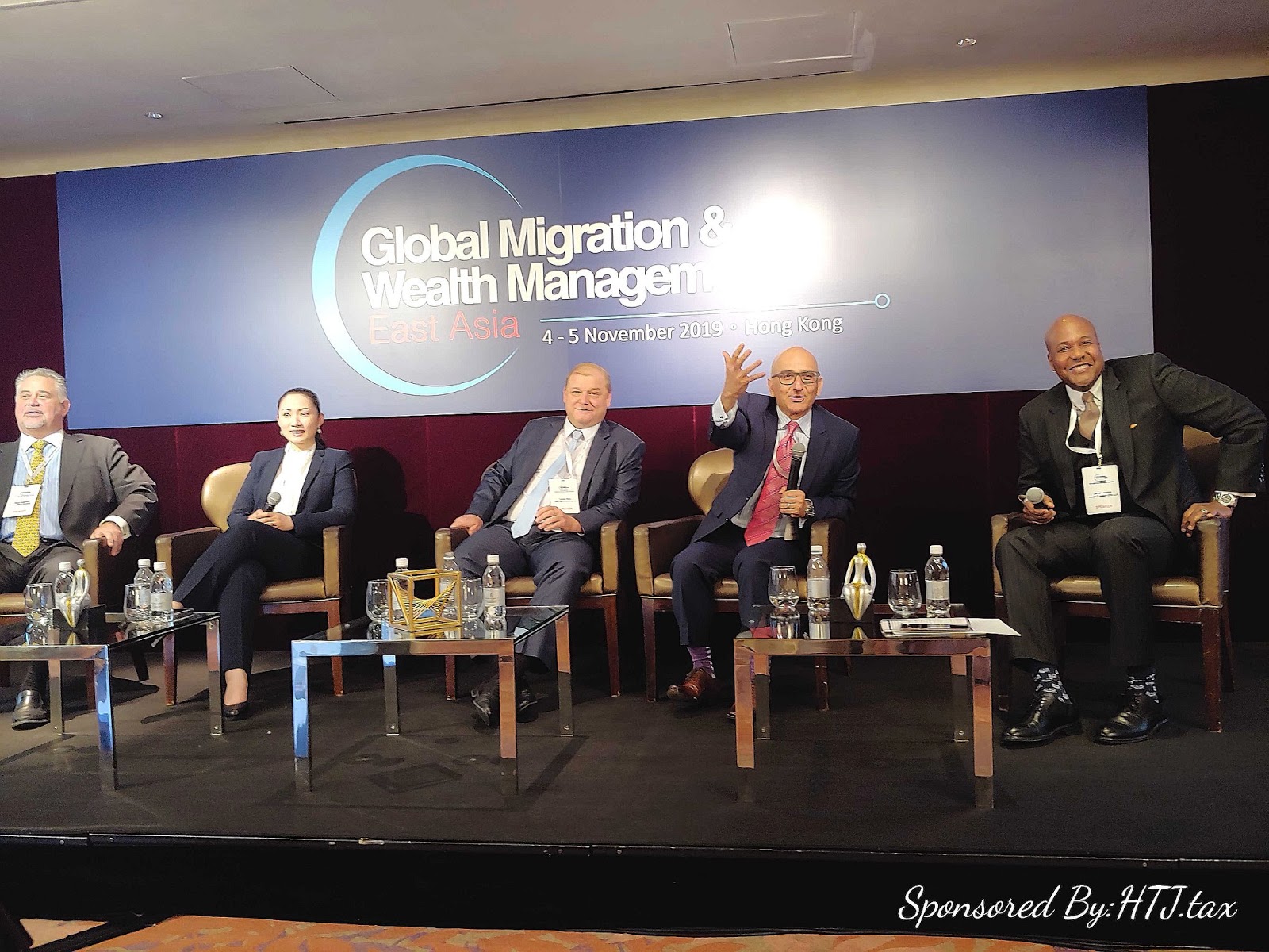 Panelists at Global Migration & Wealth Management East Asia conference in Hong Kong.