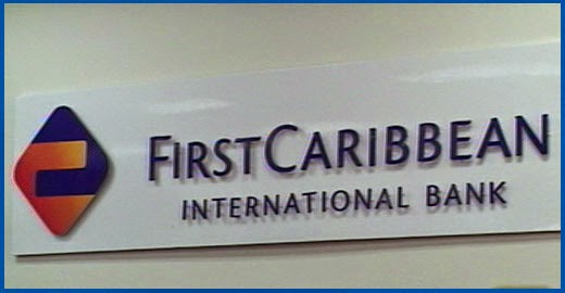 FirstCaribbean International Bank sign with logo