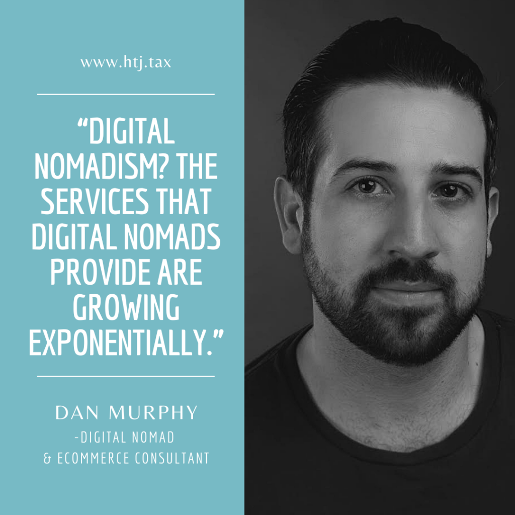 Dan Murphy quote about digital nomadism and ecommerce consulting.