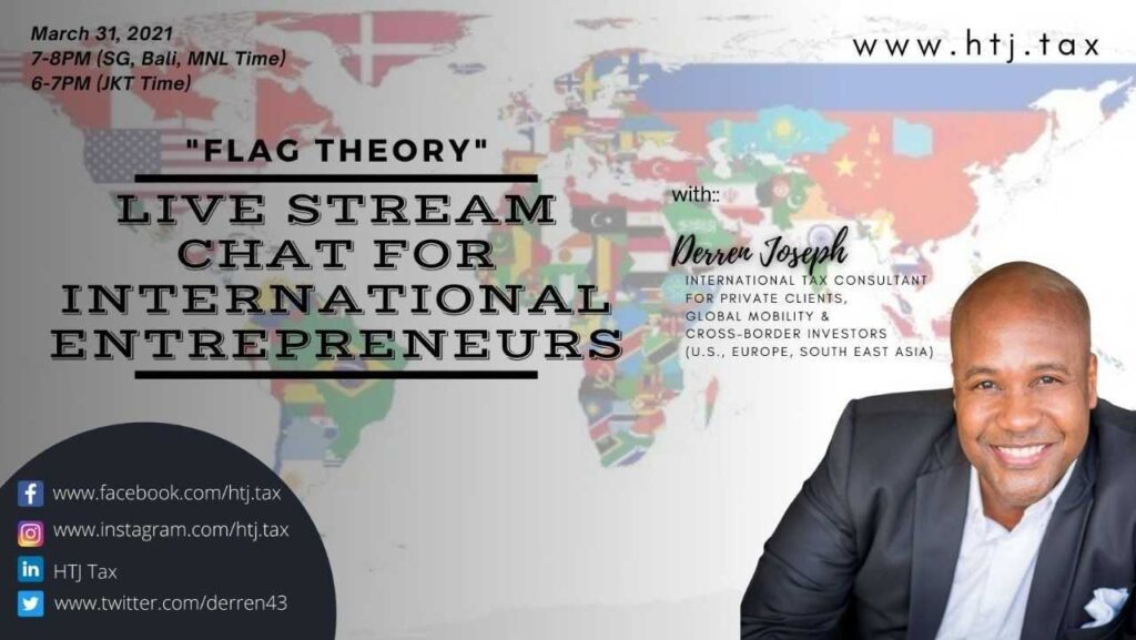 Live stream chat for international entrepreneurs with Derren Joseph, tax consultant.