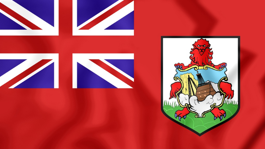 Flag of Bermuda with Union Jack and coat of arms