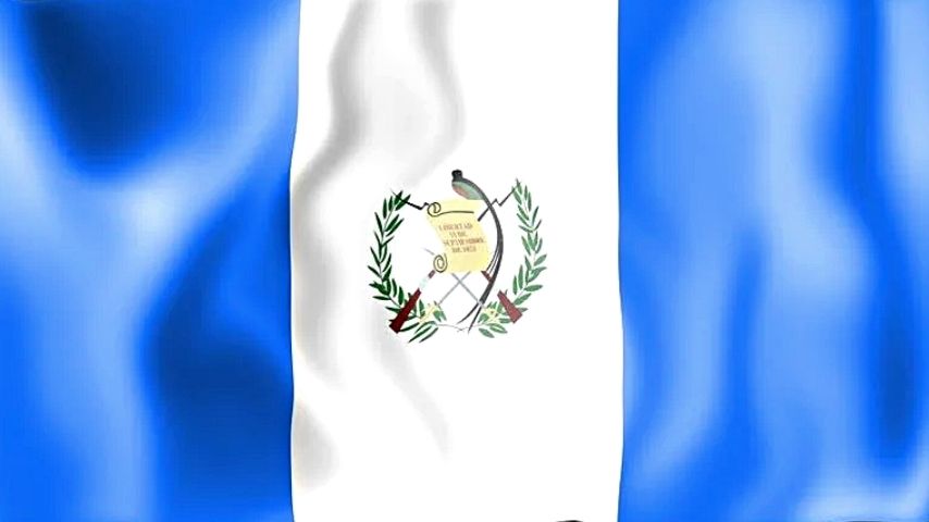 Flag of Guatemala with its coat of arms.