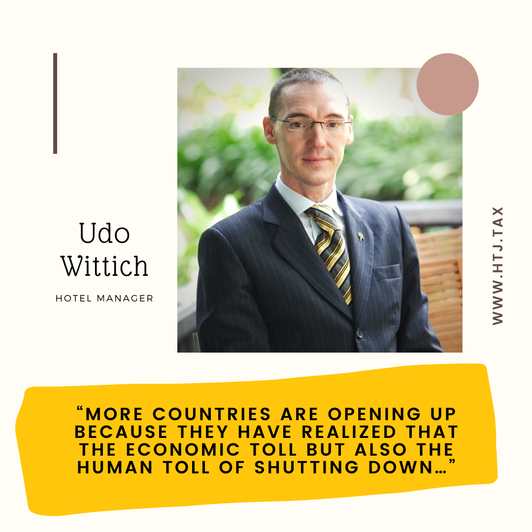 Udo Wittich, Hotel Manager, quoted on economic and human toll of shutdowns. WWW.HTJ.TAX.