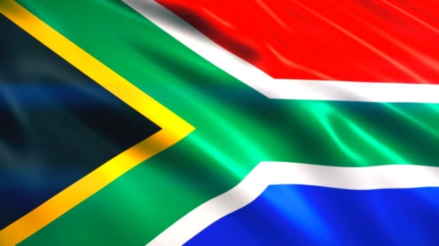 The flag of South Africa waves gently.
